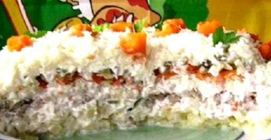 Салат с огурцом и морковью