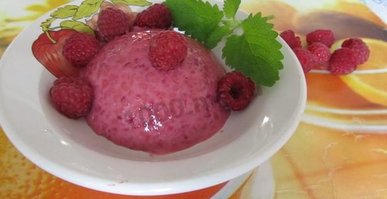 Крем из малины с желатином