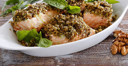 Лосось в ореховой пасте в мультиварке