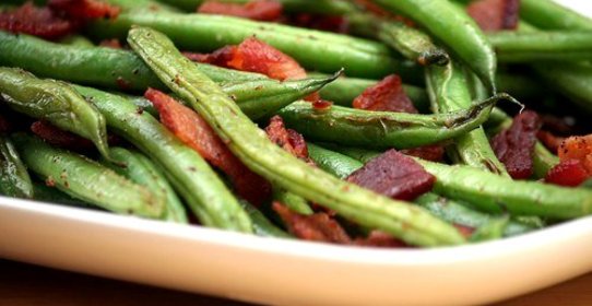 Ветчина с зеленой фасолью