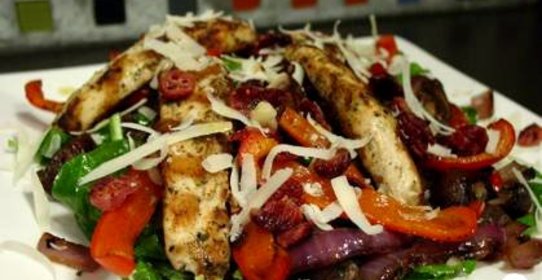 Салат из шпината на гриле