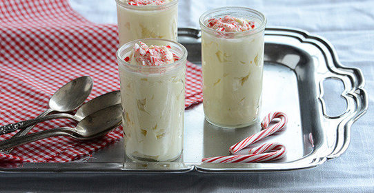 Мятный мусс из белого шоколада