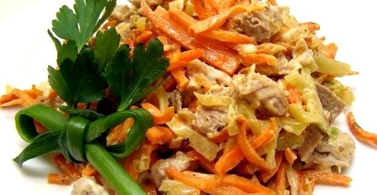 Салат Обжоркa с говядиной