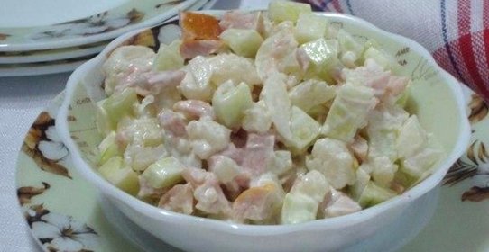 Салат с цветной капустой с майонезом