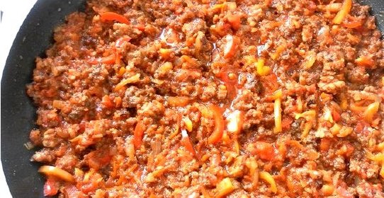 Фарш с овощами