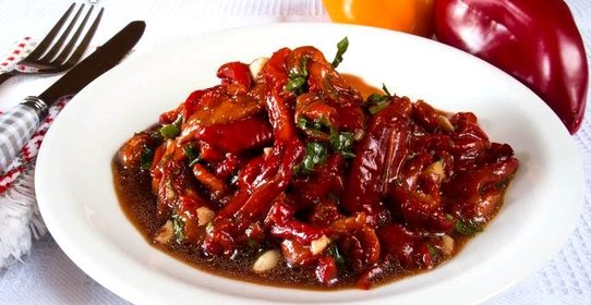Салат из печёных перцев