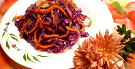 Капустный салат с морковью по-корейски