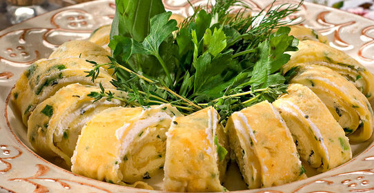 Закусочные омлетики с творогом