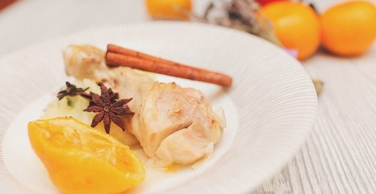 Запеченные куриные голени с мандарином и специями