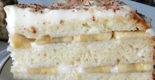 Банановый торт со сметанным кремом