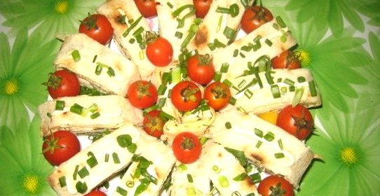 Лаваш с еврейским салатом