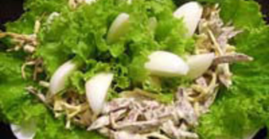 Салат из сердца с сыром