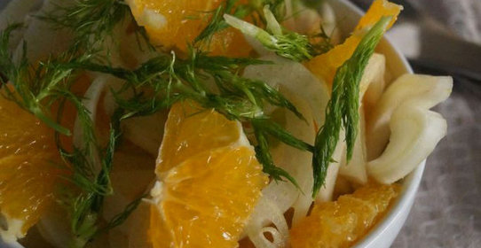 Салат из фенхеля с апельсином и зеленью
