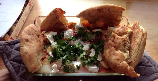 Шакшука с лавашом