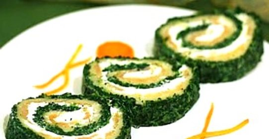 Рыба, запеченная со шпинатом