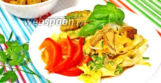 Овощной салат с сухариками