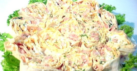 Лаваш с колбасой и сыром