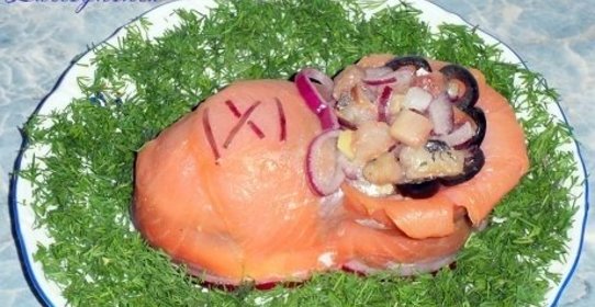 Салат из семги Башмачок