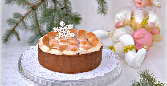 Шоколадный торт с маршмеллоу