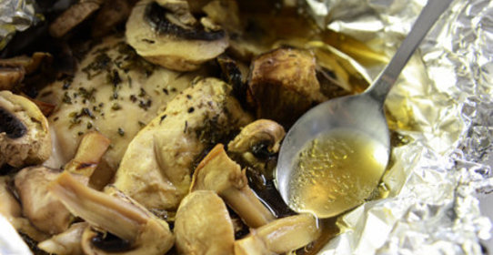 Конвертики с курицей и грибами