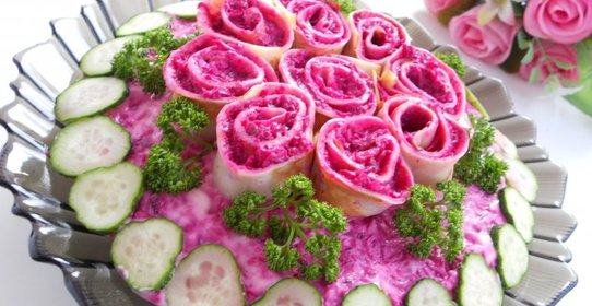 Салат с сельдью Краса