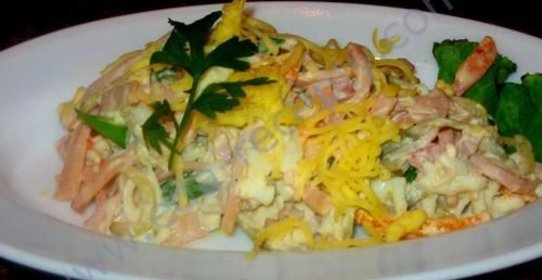 Салат с Ветчиной вкусный и простой