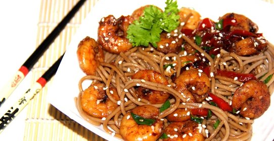 Соба с креветками