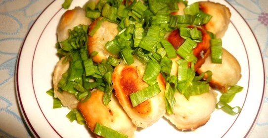 Вареники с картофелем жареные