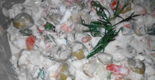 Салат из сардин и оливок