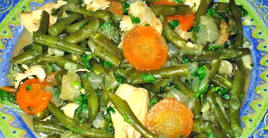 Лобио из фасоли с курицей