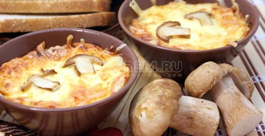 Жульен из белых грибов