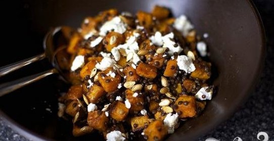 Салат из сквоша, чечевицы и сыра