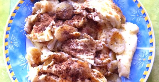 Омлет с бананом и корицей