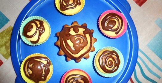 Маффины с шоколадным кремом