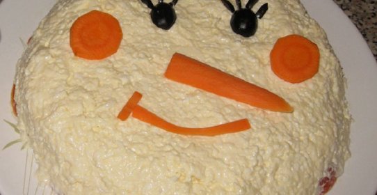 Салат Снеговик