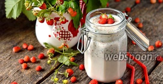 Молочный коктейль с земляникой