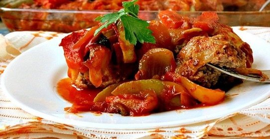 Гречаники с овощным соусом