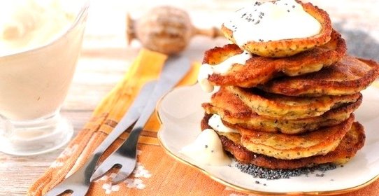 Бананово-маковые оладушки