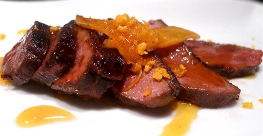 Утиная грудка в апельсиновом соусе