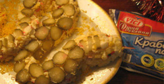 Салат Крабовая змейка