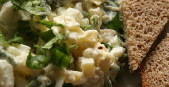 Картофельный салат с сельдью