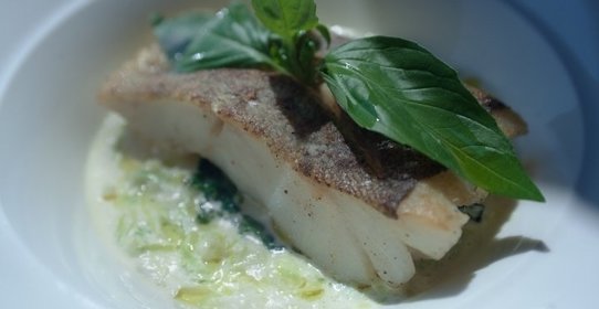 Филе мурманской трески со шпинатом