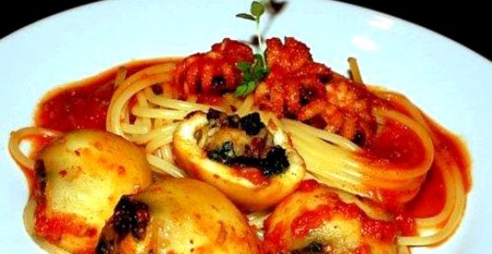 Кармашки из кальмаров