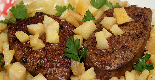 Телячья печенка по-берлински