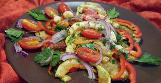 Теплый салат Бабье лето