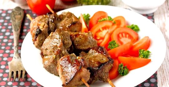 Шашлык в духовке из свинины, маринованной в гранатовом соке