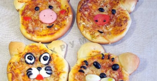 Забавная детская мини пицца для детей