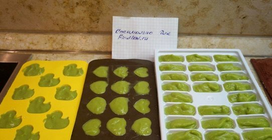 Детское пюре из брокколи приготовленное на пару