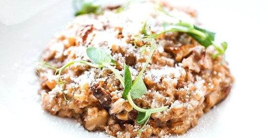 Полба с белыми грибами