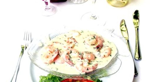Креветки в сливочно-чесночном соусе
